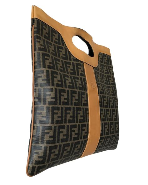 vintage fendi zucca clutch|vintage Fendi purses for women.